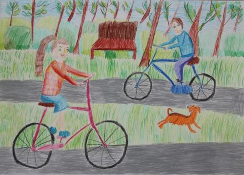 Бардацкая Ольга, 8 лет, «Велосипедные прогулки полезны для здоровья», библиотека «Эврика»